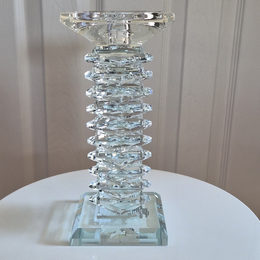 Crystal Eye Votive Candle Holder – Clear Geometric Prism Luxury Decor - Picture 4 of 17